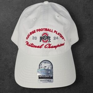Ohio State Buckeyes 2024 College Football Champions White '47 Adjustable Hat New